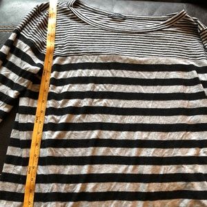 XL black and gray striped sweater